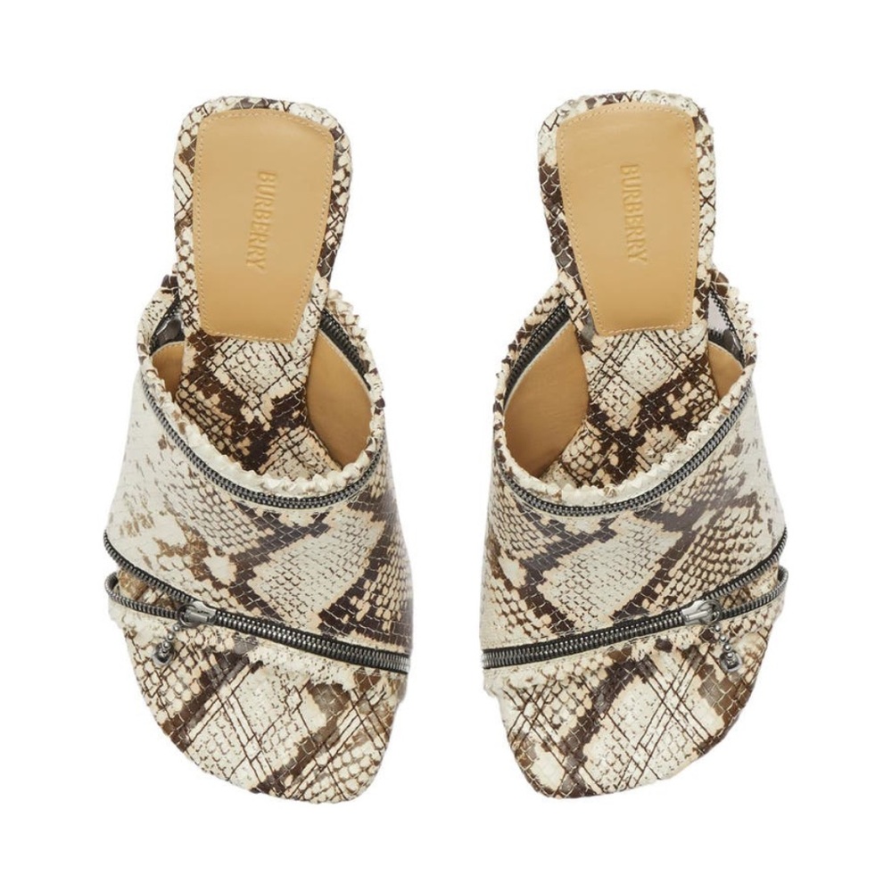 Burberry snake print Mules with High Heel - Picture 2 of 4